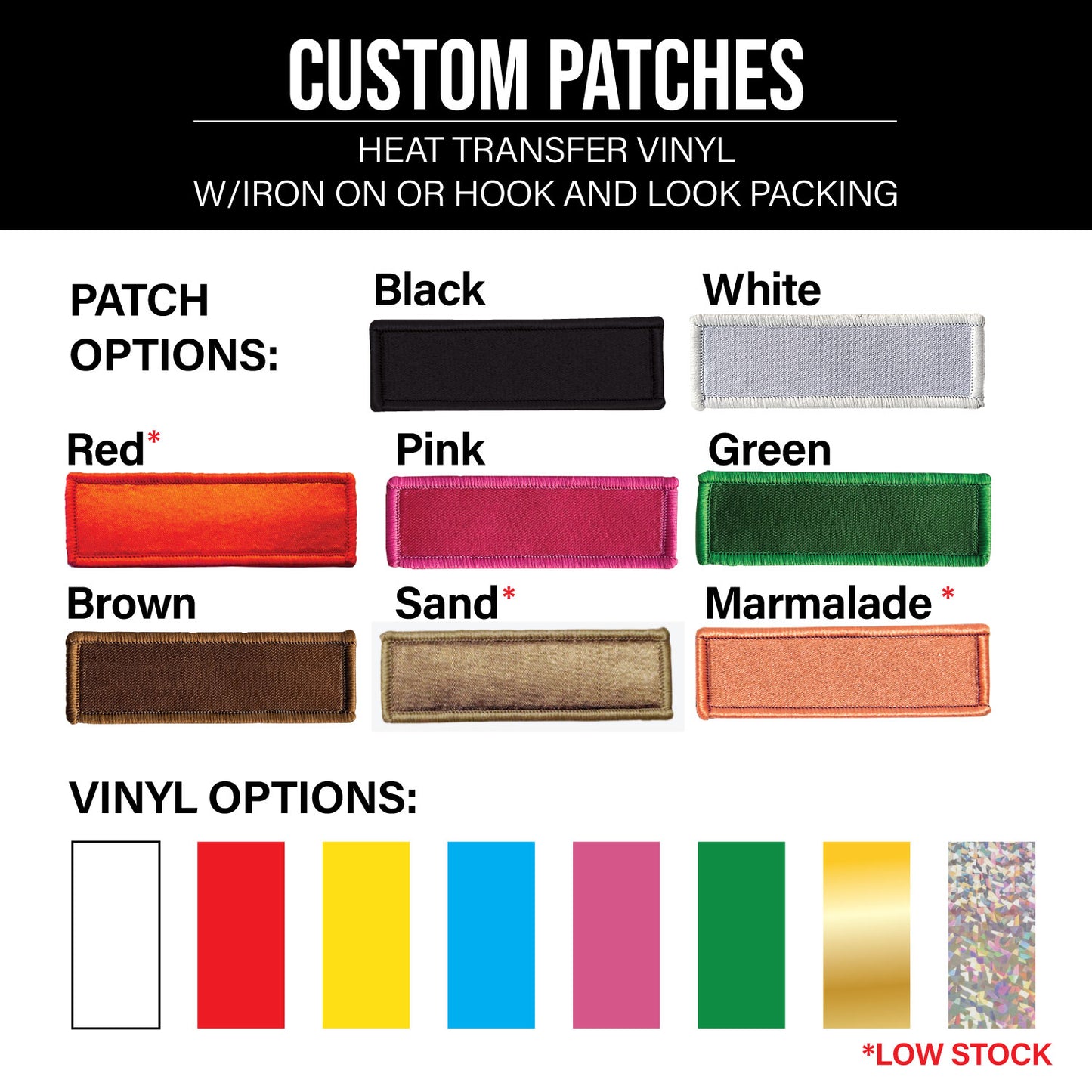 CORE CUSTOM RECTANGLE PATCH (Hook backing)