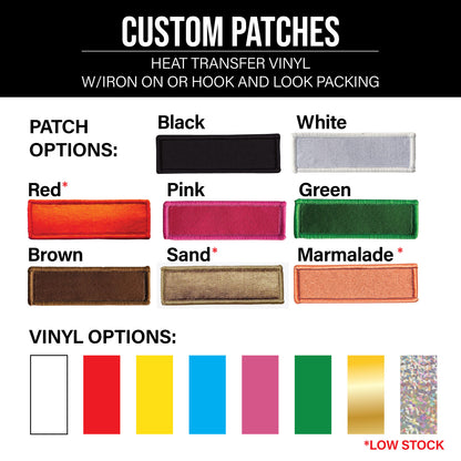 CORE CUSTOM RECTANGLE PATCH (Hook backing)