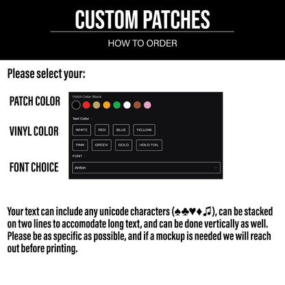 CORE CUSTOM RECTANGLE PATCH (Hook backing)